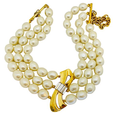 givenchy pearls|antique givenchy pearl necklace.